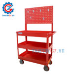 Xe đựng đồ nghề 3 ngăn có pát treo dụng cụ
