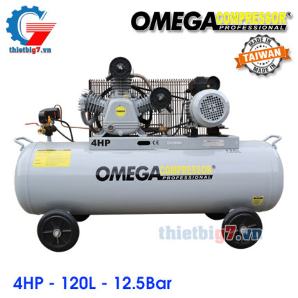 Máy Nén Khí OMEGA 4HP - 120L - 12,5Bar ( 2 cấp nén )
