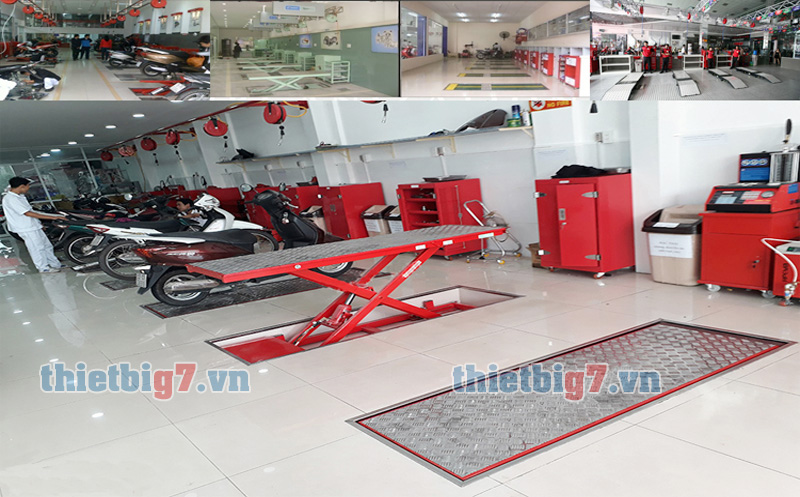bàn nâng sửa xe máy âm nền