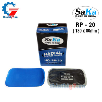 Miếng Vá Lốp Bố Thẳng SAKA RP-20 ( 130x80mm, Hộp 10 miếng )