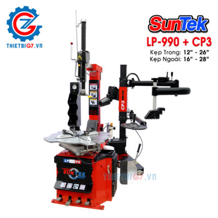 Giới thiệu về máy ra vào lốp xe du lịch cần ngã Suntek LP-990 + CP3
