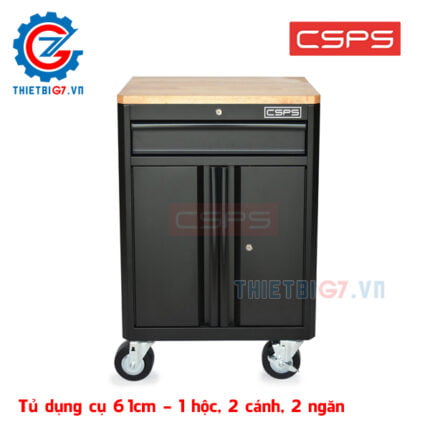 Tủ Đựng Dụng Cụ CSPS 2 cánh 61cm - 01 hộc kéo màu đen/đỏ